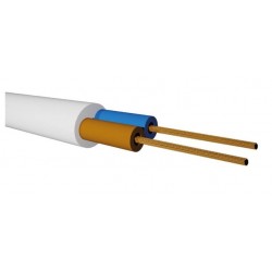 Cable redondo de dos hilos 2x1blanca