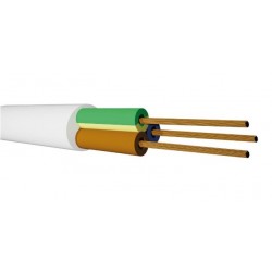 Cable redondo de tres hilos 3x1.5 blanca