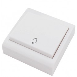 Pulsador superficie luz Campana Blanco 80x80mm 10A